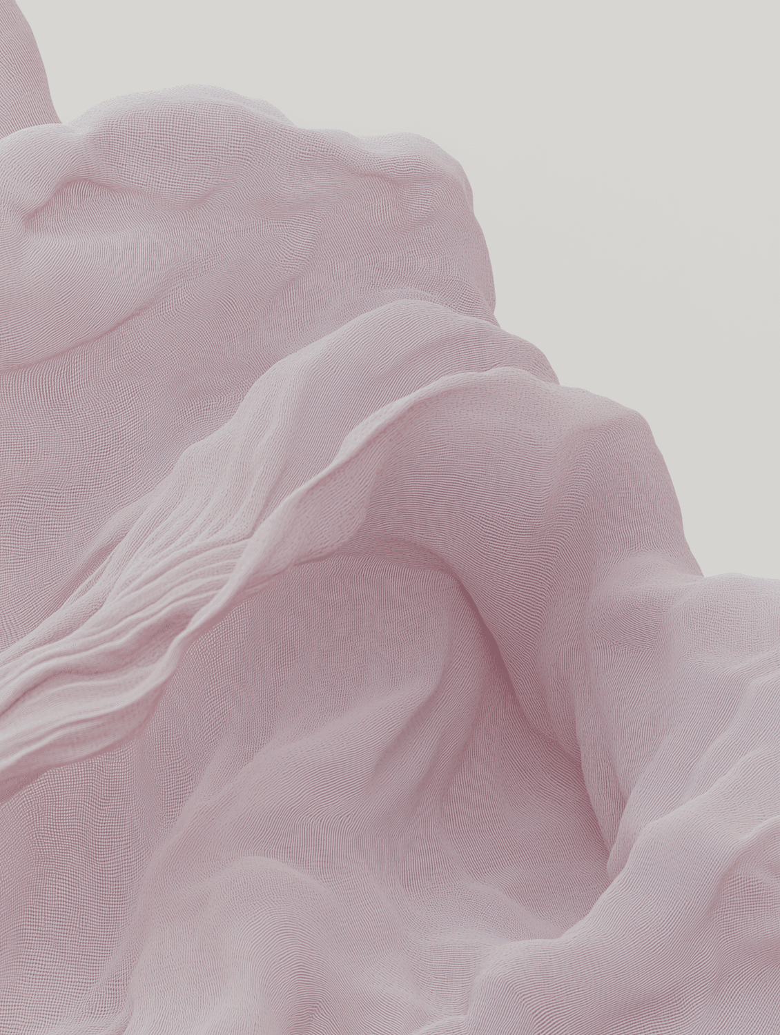 Folds of translucent pink silk catching soft light